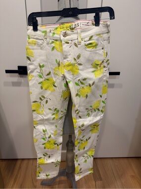 Kate Spade New York Lemon Print Skinny Jeans Pants Size 25